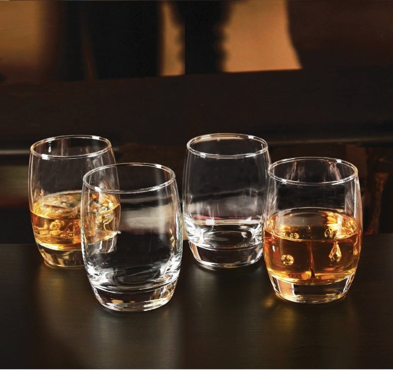 Circleware Heavy Base Scotch Whiskey Glass Drinking Glasses, Set of 4, Entertainment Dinnerware Glassware for Water, Juice, Beer & Bar Liquor Dining Decor Beverage Cups Gifts, 12 oz, Glen Rocks - Image 2